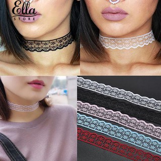 WomenChoker Boho ลายดอกไม้ลายลูกไม้ Gothic Punk Collar สร้อยคอ