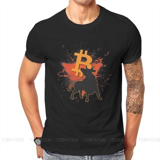 เสื้อยืดโอเวอร์ไซส์เสื้อยืดแขนสั้น คอกลม พิมพ์ลาย Bitcoin BTC Cryptocurrency Crypto Miner สไตล์คลาสสิก สําหรับผู้ชายS-3X