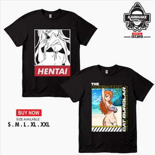 เสื้อยืดผ้าฝ้ายพิมพ์ลายแฟชั่น เสื้อยืด พิมพ์ลายการ์ตูนอนิเมะ Hentai สไตล์ญี่ปุ่น