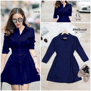 พร้อมส่ง #เดรสเชิ๊ตแขนยาว
