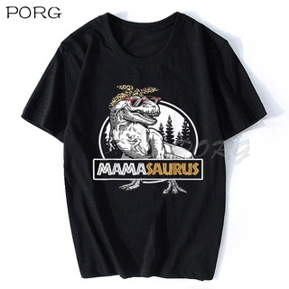 ROUNDคอลูกเรือNeckเสื้อยืดแขนสั้น พิมพ์ลายไดโนเสาร์ Mamasaurus T Rex แฟชั่นฤดูร้อน 2021-4XL