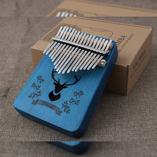 [พร้อมส่งจากกทม.] คาริมบ้าสีน้ำเงิน 17 คีย์ 17-Keys Kalimba C-Key Thumb Piano Finger Piano Music Instrument เปียโน