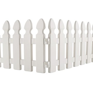 รั้วพลาสติกปักลงดิน HT-704 สีขาว SPRING HT-704 WHITE PLASTIC FENCE