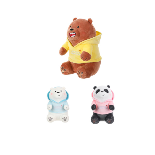 MINISO ตุ๊กตา ตุ๊กตาสวมฮู๊ท ลาย Hoodie We Bare Bears