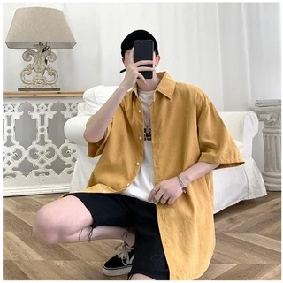MNO.9 Shirt 1236 เสื้อเชิ้ตแขนสั้น ทรงหลวม สไตล์เกาหลี