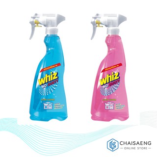 Whiz No Dustt Glass Cleaner วิซ โนดัสต์ ผลิตภัณฑ์เช็ดกระจก กลิ่นโรสแมรี่ 520 มล. (มี 2 สี: สีฟ้า / สีชมพู)