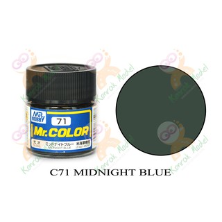 สีสูตรทินเนอร์ Mr.hobby Mr.color C71 Midnight Blue Gloss 10ml