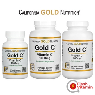 &lt; พร้อมส่ง&gt; California Gold Nutrition , Gold C , Vitamin C , 500 mg / 1,000 mg , 60 / 240 แคปซูล - วิตามินซี