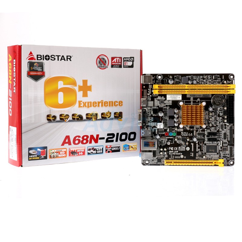BIOSTAR A68N-2100 + CPU AMD Dual-Core E1-2100E