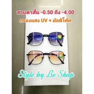 🔥แว่นสายตาสั้นกันแดดกรองแสงUV+มัลติโค้ท(7513A)