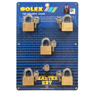 กุญแจ MK SOLEX PLUS5:1-45 45 MM PB 5 ตัว/ชุด SOLEX 45MMPLUS5:1-45PB MK PADLOCK5EA/SET