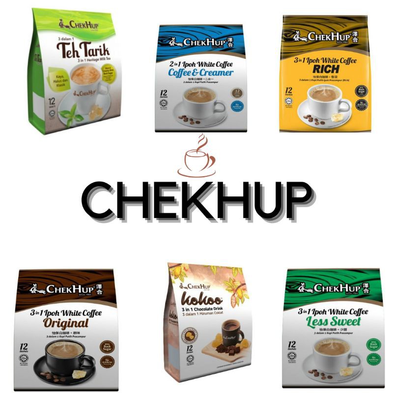 ChekHup Ipoh White Coffee  3in1 และ กาแฟอีโปร์ 2in1 กาแฟสำเร็จรูป