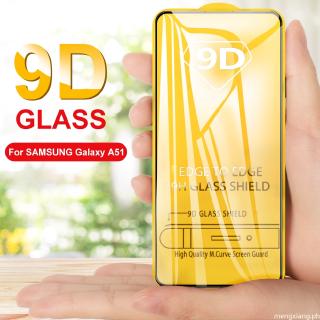 กระจกนิรภัยกันรอยหน้าจอ 9D สําหรับ Samsung Galaxy A51 A71 A01 A91 A81 M31 M21 Note10 S10 Lite