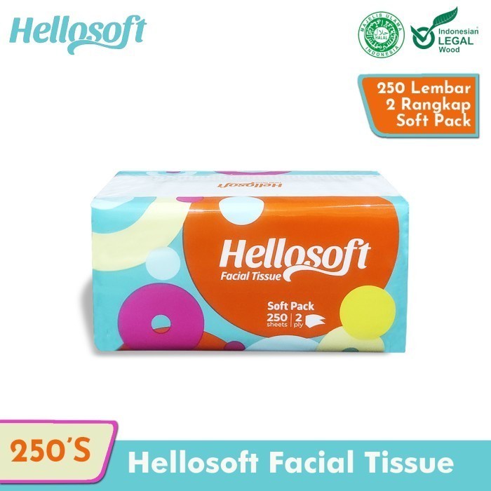 Hellosoft กระดาษทิชชู่ 2 ชั้น เทียบเท่ากับ Paseo-Tisu 250 แผ่น