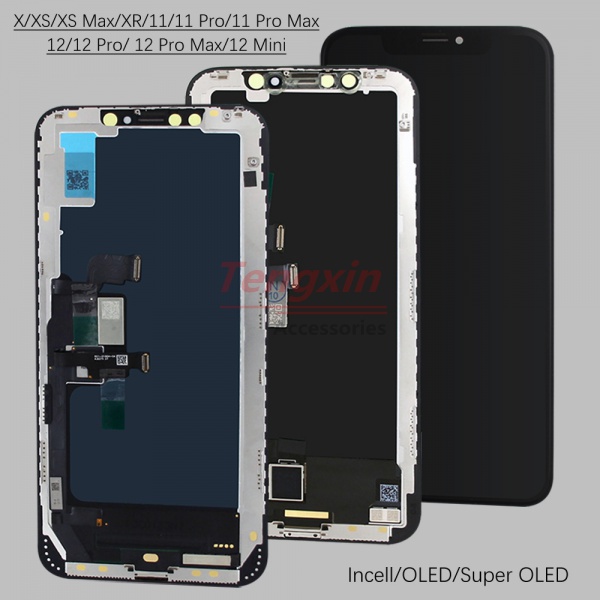 ของแท้ หน้าจอสัมผัส LCD OLED 3D แบบเปลี่ยน สําหรับ iPhone X XS 11 12 mini Pro MAX