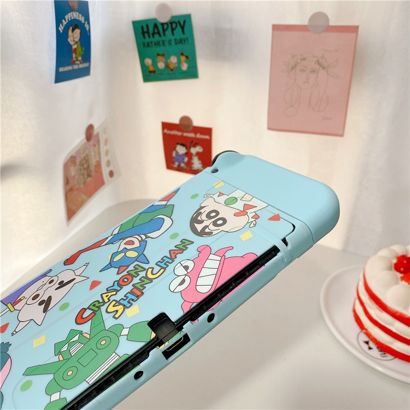 Nintendo Switch OLED เคส【CRAYON SHINCHA N】เคส TPU ซิลิโคน เกมคอนโซล กันกระแทก ที่จับป้องกัน เคสนิ่ม