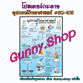 โปสเตอร์เรื่องอุปกรณ์วิทยาศาสตร์ โปสเตอร์กระดาษ #EQ-105 #gunny.shop #gunny