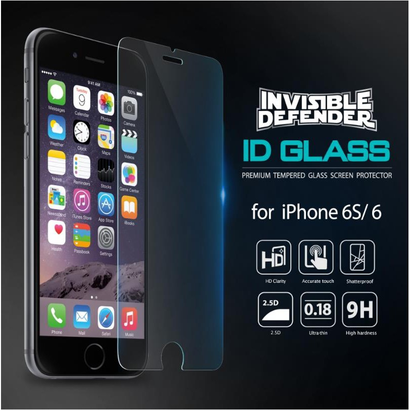 IPhone 6 6s / 6 Plus 6s Plus - Ringke Invisible Defender Glass 0.18mm Tempered Glass