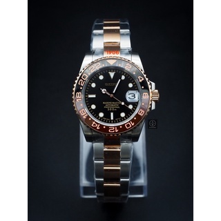 Seiko Mod Black Rootbeer Rosegold Two-Tone