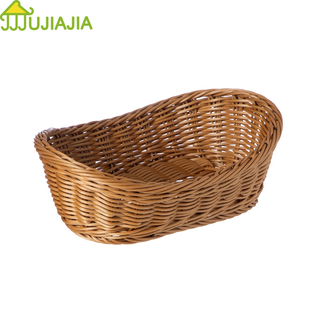 jujiajia กล่องเก็บของเอนกประสงค์ PP ทอล้างทำความสะอาดได้ ตะกร้าใส่ผ้า