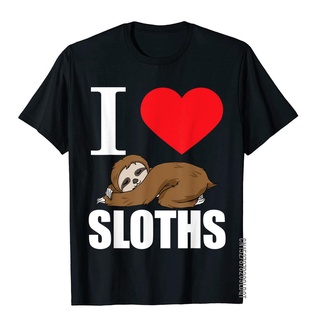 เสื้อยืดผ้าฝ้าย เสื้อยืดผ้าฝ้าย พิมพ์ลาย I Love Sloths Cool Kids 3D สําหรับผู้ชาย ของขวัญวันเกิด