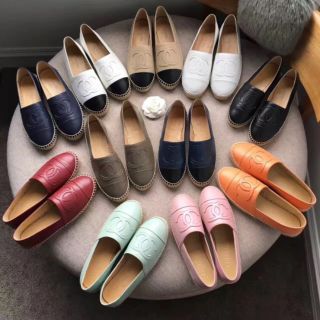 รองเท้า chanel espadrille size 34-42 หนังแท้