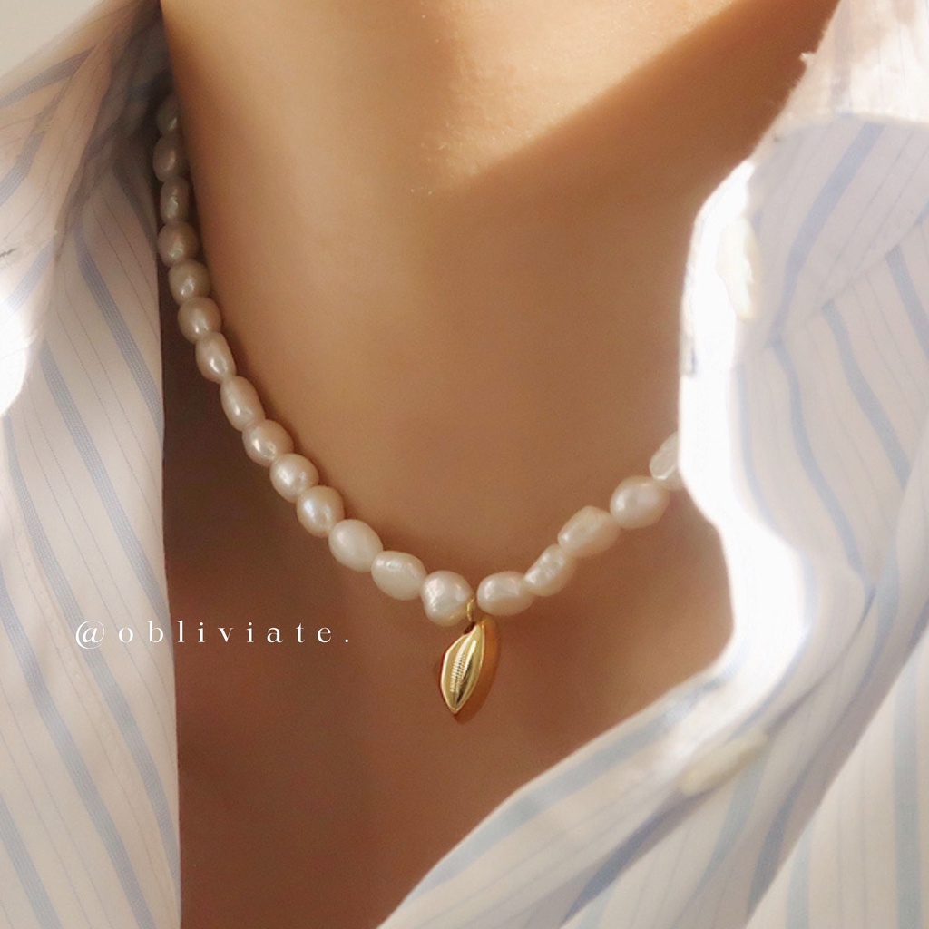 น้ําจืดมุกสร้อยคอโซ่ลูกปัดบาร็อคไม่สม่ําเสมอ • • สร้อยคอสําหรับผู้หญิงของขวัญ