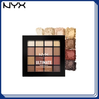 NYX 16 color eyeshadow NYX Professional Makeup ULTIMATE SHADOW PALETTE MULTI FINISH SHADOW PALETTE พาเลทอายแชโดว์ 16