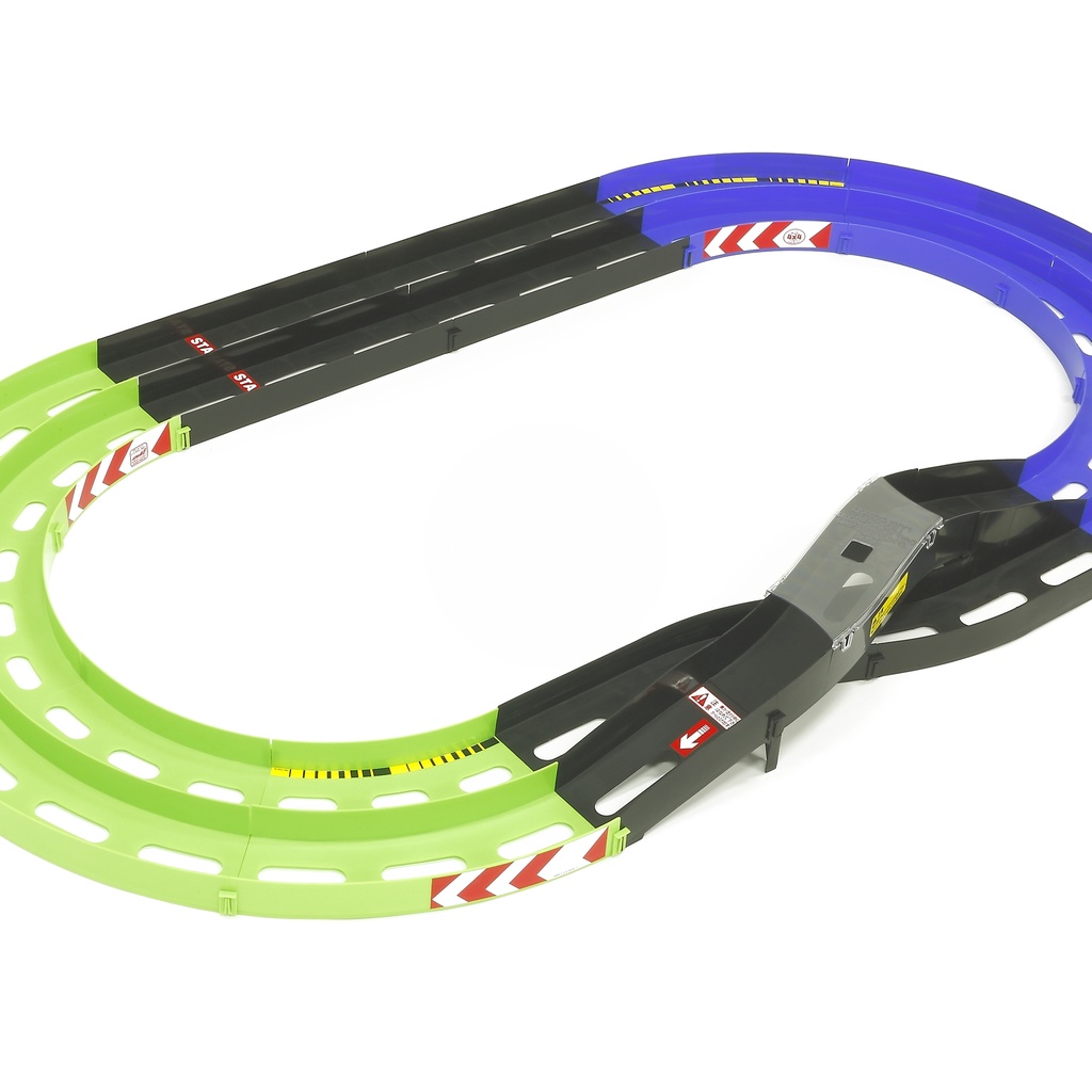 TAMIYA 69569 Jr Oval Home Circuit W/Lane Change L.Green/Blue