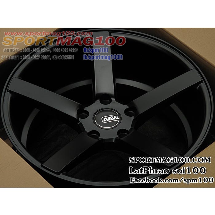 ล้อแม็กซ์ AAW CV3 สีดำด้าน หน้า8.5 หลัง9.5  20นื้ว 5รู120 ET35/38 [14779]