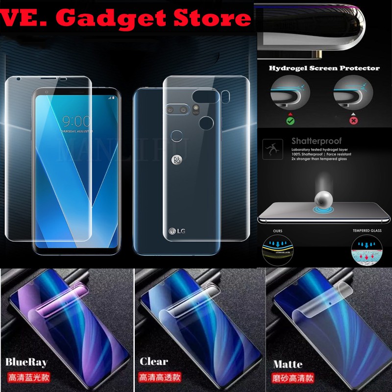 LG V30 / LG V30S ThinQ / LG V35 ThinQ ด้านหน้า + Back Hydrogel Pelindung Skrin