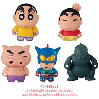 Colle Chara! Crayon Shin-chan 5 (Set of 5) Shinnosuke หน้ากากแอคชั่น ActionMask ชินจังจอมแก่น โมเดลกาชาปอง ชินจังรีเมนท์