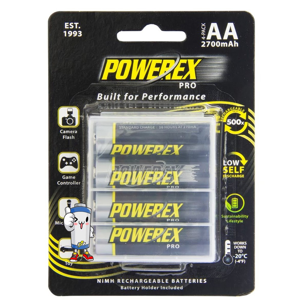 ถ่านชาร์จ Powerex Pro AA 2700 mAh 4 PK