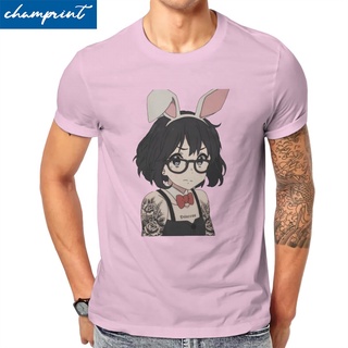 [S-5XL]เสื้อยืดแขนสั้น คอกลม ผ้าฝ้ายแท้ พิมพ์ลาย Novelty Mirai Kyoukai No Kanata สําหรับผู้ชาย