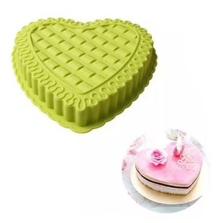 เค้กแม่พิมพ์ซิลิโคน Heart Love Shape  DIY Non-Stick Bakeware  เครื่องมือเบเกอรี่