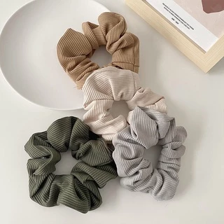 🔥พร้อมส่ง🔥 ยางรัดผม ยางมัดผมผ้าร่อง