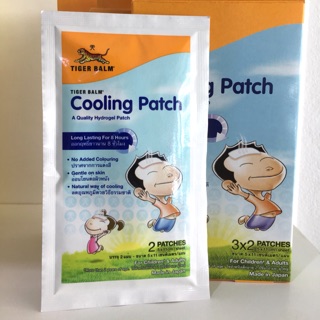 Tiger Balm Cooling Patch แผ่นเจลลดไข้ แพ็คละ 2 ชิ้น