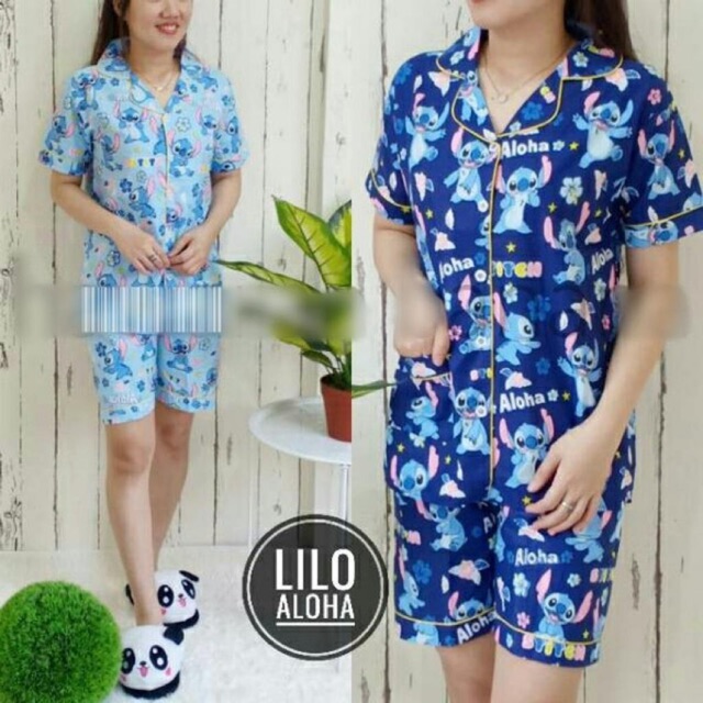 Joker.store123 ชุดนอนผู้ใหญ่ Lilo And Stitch HP Pyjamas