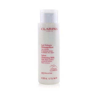 Clarins - คลีนซิ่งมิลค์ กํามะหยี่ ผสมอัลไพน์ โกลเด้น เจนเทียน &amp;