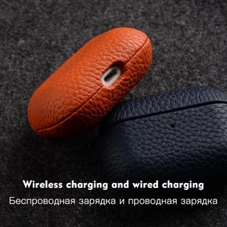 เคสหนัง Melkco สําหรับ AirPods Pro 1 2 3 4 Pro2 Pro 3 (2025) อุปกรณ์เสริม EarPhone ลิ้นจี่ฝาครอบหนังวัวธรรมชาติ