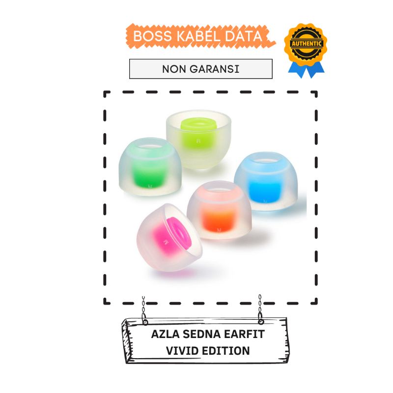 Azla SednaEarfit Vivid Edition Silicon Eartips พร้อมสีที่น่าสนใจดั้งเดิม