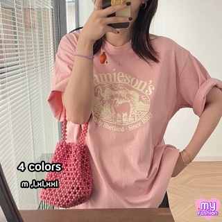 🎴MYF มาใหม่🎴เสื้อยืดสกรีนลาย Jamieson คอกลมแขนสั้น 4 สี