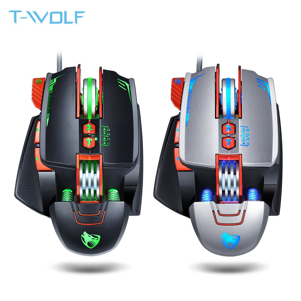 เมาส์NEW V9 USB Wired Rogrammable Gaming Mouse 3200DI Adjustable ...