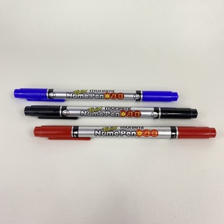 ปากกาเคมี 2 หัว กันน้ำ ลบไม่ออก MONAMI Twin Name Pen