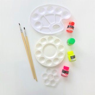 จานสี สีน้ำ สีโปสเตอร์ สีอะคริลิค หลายขนาด