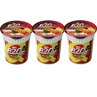 ไวไว บะหมี่ควิก รสต้มยำมันกุ้ง จัดชุด 3 ถ้วย