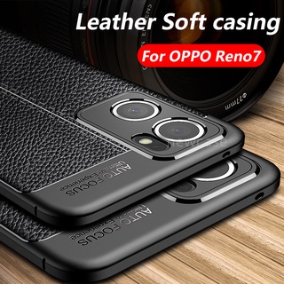 เคสโทรศัพท์มือถือหนัง ซิลิโคนนิ่ม TPU กันกระแทก สีพื้น สําหรับ Oppo Reno 7 Pro se Reno7 Pro 7se Reno7Pro Reno7se 5G