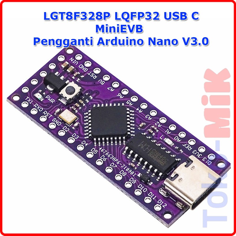 LGT8F328P LQFP32 USB C MiniEVB สําหรับ Arduino Nano V3.0