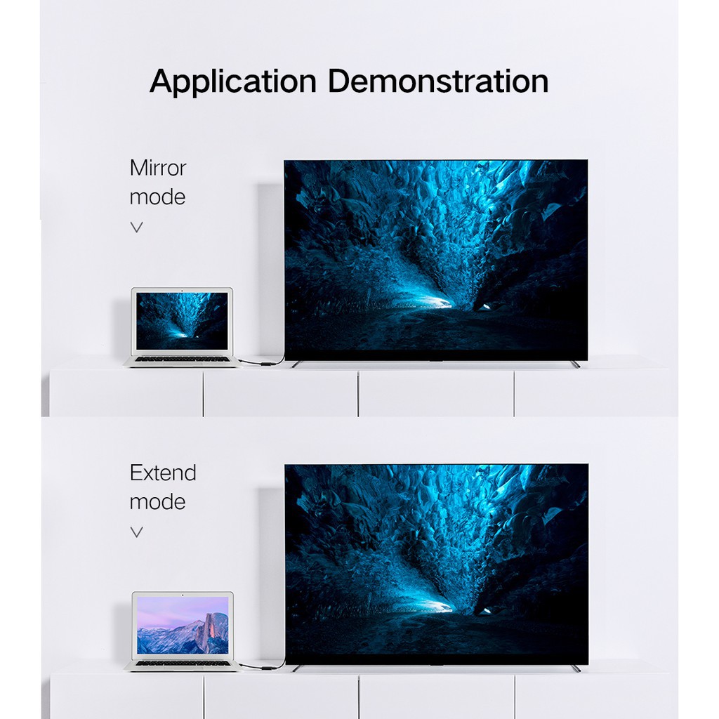 UGREEN รุ่น 40363 หางหนู Display Port to HDMI Male to Female Adapter รองรับ 4K สายยาว 25cm - รูปที่ 2