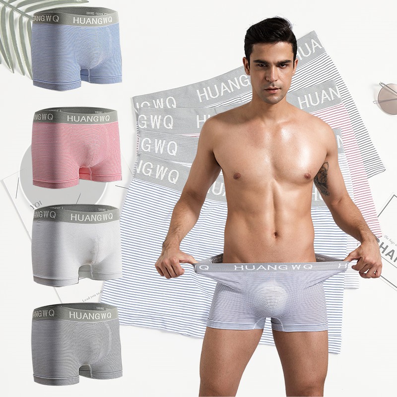 กางเกงในชายลายเล็ก ผ้านุ่มใส่สบาย ยืดหยุ่นได้ดี ไม่เจ็บตัว แท้100% ฟรีไซส์รอบเอว28-40นิ้ว เหมาะกับวัยรุ่นชายไทย